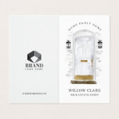 Klassieke witte Waterverf Vooraan Foto's Visitekaartje (Buitenkant ongevouwen)