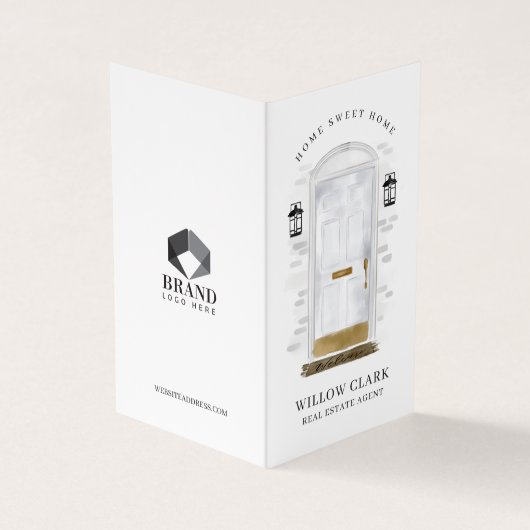 Klassieke witte Waterverf Vooraan Foto's Visitekaartje (Buitenkant)