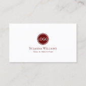 Klassieke witte wijn rood met Logo en foto Visitekaartje (Voorkant)