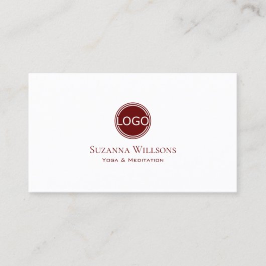 Klassieke witte wijn rood met Logo en foto Visitekaartje (Voorkant)