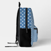 Klassieke witte Zwitserse polka stippen op korenbl Bedrukte Rugzak (Links)