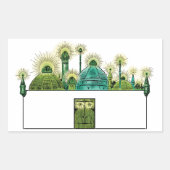 Klassieke Wizard of Oz, De Smaragden Stad Rechthoekige Sticker (Voorkant)