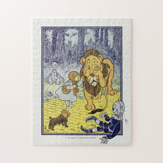 Klassieke Wizard of Oz Dorothy en Laffe Leeuw Legpuzzel (Verticaal)