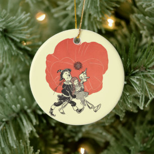 Klassieke Wizard of Oz, Dorothy met klaprozen Keramisch Ornament
