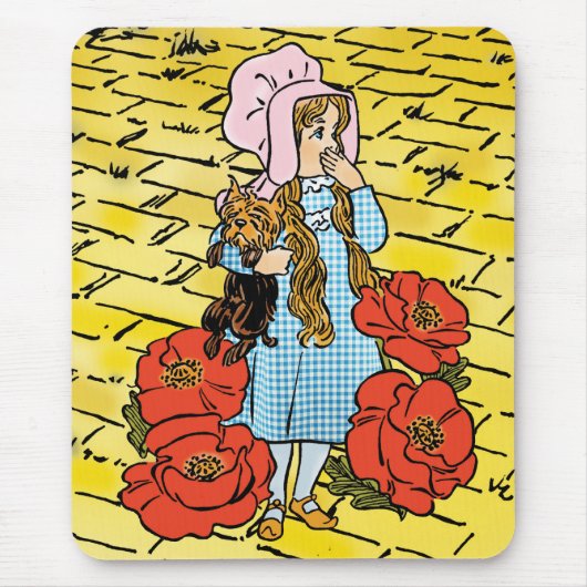 Klassieke Wizard of Oz, Dorothy, Rode Klaprozen Muismat (Voorkant)