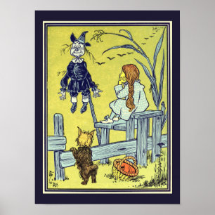Klassieke Wizard of Oz, Dorothy Toto ontmoet Scare Poster
