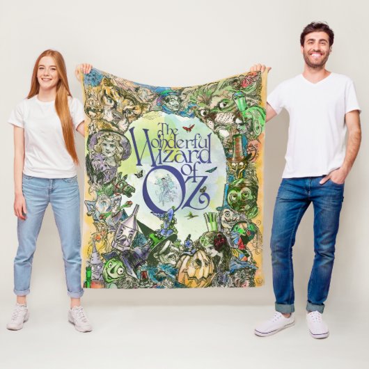 KLASSIEKE WIZARD OF OZ FLEECE DEKEN (In situ)