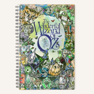 KLASSIEKE WIZARD of OZ Geïllustreerde Omslag Kunst Notitieboek