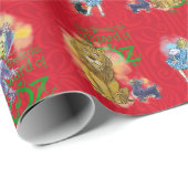Klassieke Wizard of Oz inpakpapier voor Kerstmis. (Rol Hoek)