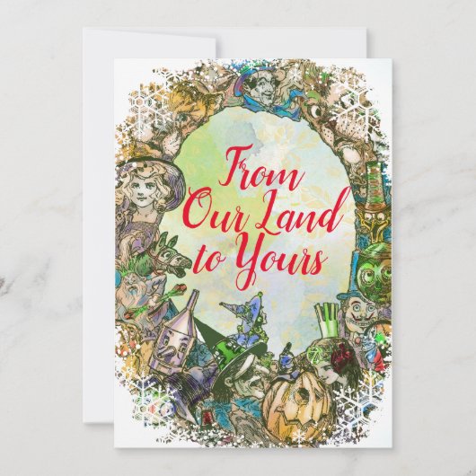 Klassieke Wizard of Oz Kerst voor het hele gezin Notitiekaartje (Voorkant)