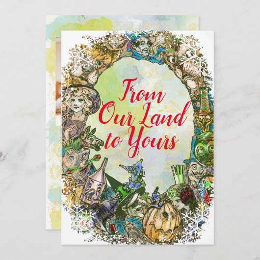 Klassieke Wizard of Oz Kerstmis met het hele gezin Notitiekaartje (Voorkant / Achterkant)