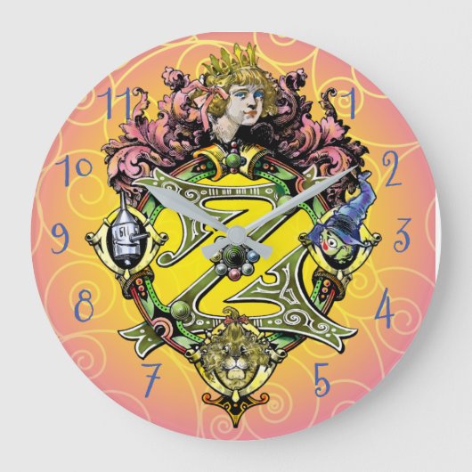 Klassieke Wizard of Oz Kinderen Muurklok Grote Klok (Voorkant)