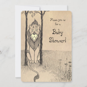 Klassieke Wizard of Oz, Laffe Leeuw Baby Shower Kaart