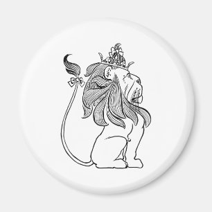 Klassieke Wizard of Oz, laffe leeuw met kroon Magneet
