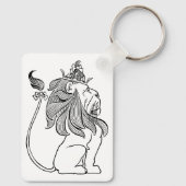 Klassieke Wizard of Oz, laffe leeuw met kroon Sleutelhanger (Achterkant)
