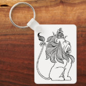 Klassieke Wizard of Oz, laffe leeuw met kroon Sleutelhanger (Voorkant)