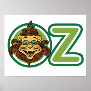 Klassieke Wizard of Oz, Leeuw in de Letter O Poster