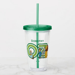 Klassieke Wizard of Oz-personages en tekstletters Acryl Drinkbeker