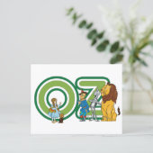 Klassieke Wizard of Oz-personages en tekstletters Briefkaart (Staand voorkant)