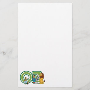 Klassieke Wizard of Oz-personages en tekstletters Briefpapier