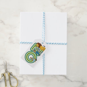 Klassieke Wizard of Oz-personages en tekstletters Cadeaulabel