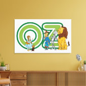 Klassieke Wizard of Oz-personages en tekstletters Canvas Afdruk (Insitu (Woonkamer))
