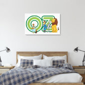 Klassieke Wizard of Oz-personages en tekstletters Canvas Afdruk (Insitu (Slaapkamer))