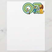 Klassieke Wizard of Oz-personages en tekstletters Flyer (Achterkant)