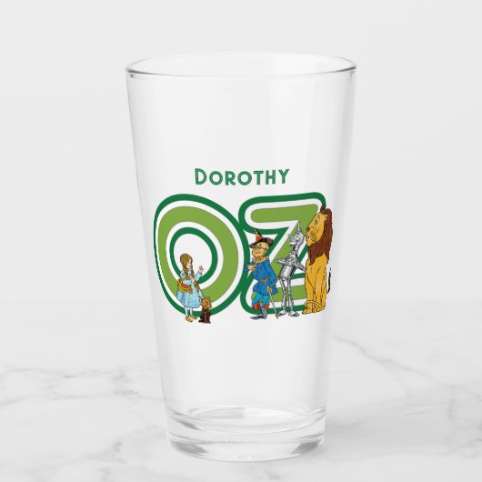 Klassieke Wizard of Oz-personages en tekstletters Glas (Voorkant)