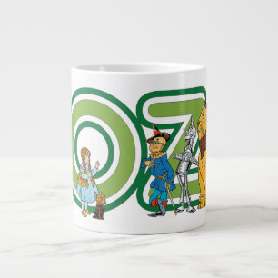 Klassieke Wizard of Oz-personages en tekstletters Grote Koffiekop