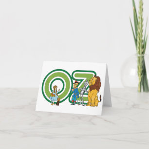 Klassieke Wizard of Oz-personages en tekstletters Kaart