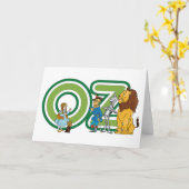 Klassieke Wizard of Oz-personages en tekstletters Kaart (Gele Bloem)