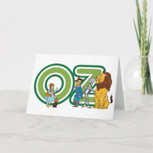 Klassieke Wizard of Oz-personages en tekstletters Kaart