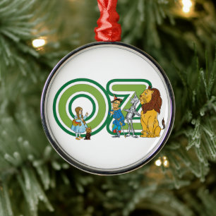 Klassieke Wizard of Oz-personages en tekstletters Metalen Ornament