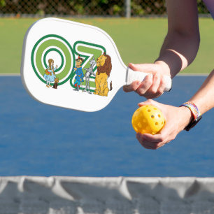 Klassieke Wizard of Oz-personages en tekstletters Pickleball Paddle