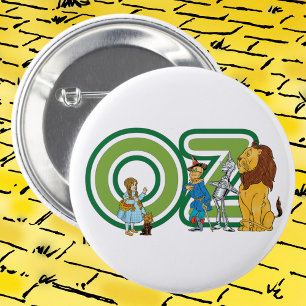 Klassieke Wizard of Oz-personages en tekstletters Ronde Button 5,7 Cm
