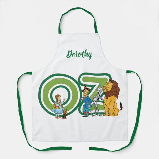 Klassieke Wizard of Oz-personages en tekstletters Schort (Voorkant)