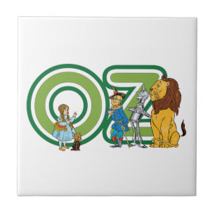 Klassieke Wizard of Oz-personages en tekstletters Tegeltje
