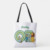 Klassieke Wizard of Oz-personages en tekstletters Tote Bag (Achterkant)
