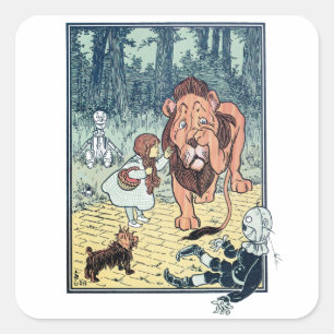 Klassieke Wizard of Oz-personages, Gele Bakstenen Vierkante Sticker