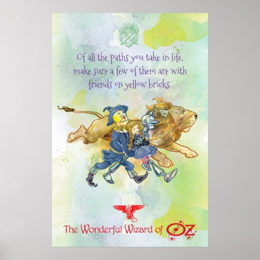 KLASSIEKE WIZARD OF OZ POSTER - Gele Bakstenen (Voorkant)
