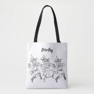 Klassieke Wizard of Oz, Schattige Dansende Munchki Tote Bag