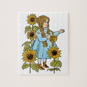 Klassieke 'Wizard of Oz' sprookje met zonnebloemen Legpuzzel