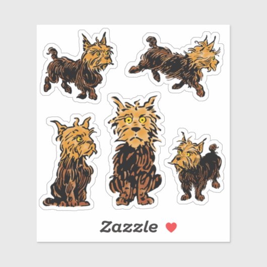 Klassieke Wizard of Oz, Toto de Hond Sticker (Vel)