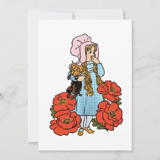 Klassieke Wizard of Oz, uitnodiging van de Dorothy (Voorkant)