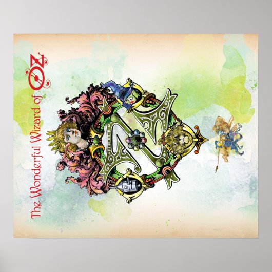 Klassieke Wizard of Oz Waterverfposter Poster (Voorkant)