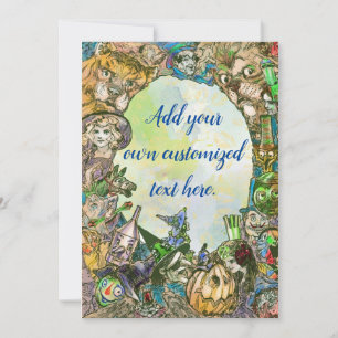 Klassieke wizard van Oz Character Note Kaart Notitiekaartje