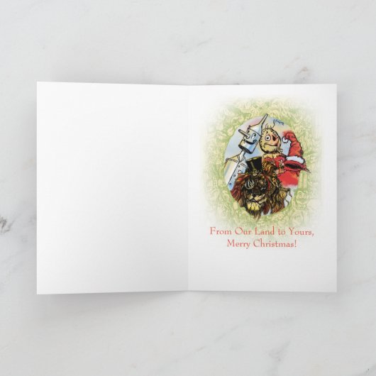 KLASSIEKE WIZARD VAN OZ CHRISTMAS CARD FEESTDAGEN KAART (Binnen)