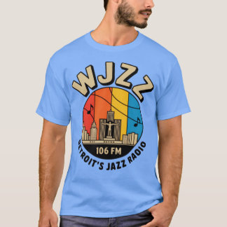 Klassieke WJZZ 106 FM Detroit Jazz T-shirt