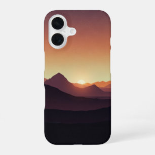 Klassieke woestijnbergen bij zonsopgang iPhone 16 hoesje